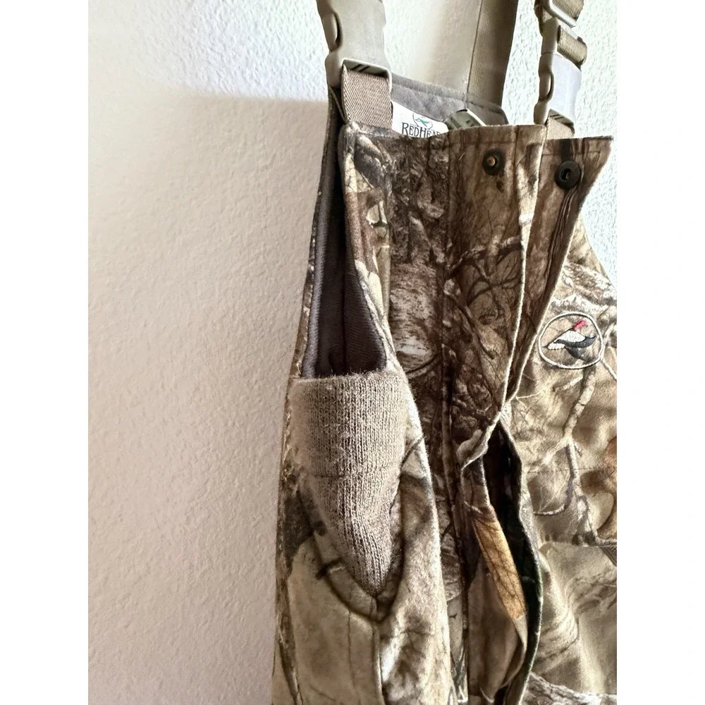 Red Head Camouflage Bib Youth M Bone Dry Waterproof Winter Hunting Snow Overalls